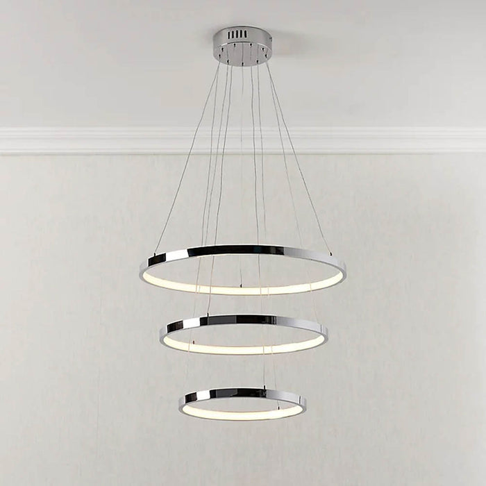 LED Ceiling Light 3 Way Chrome Warm White 2100lm Pendant Living Bedroom 27W - Image 2