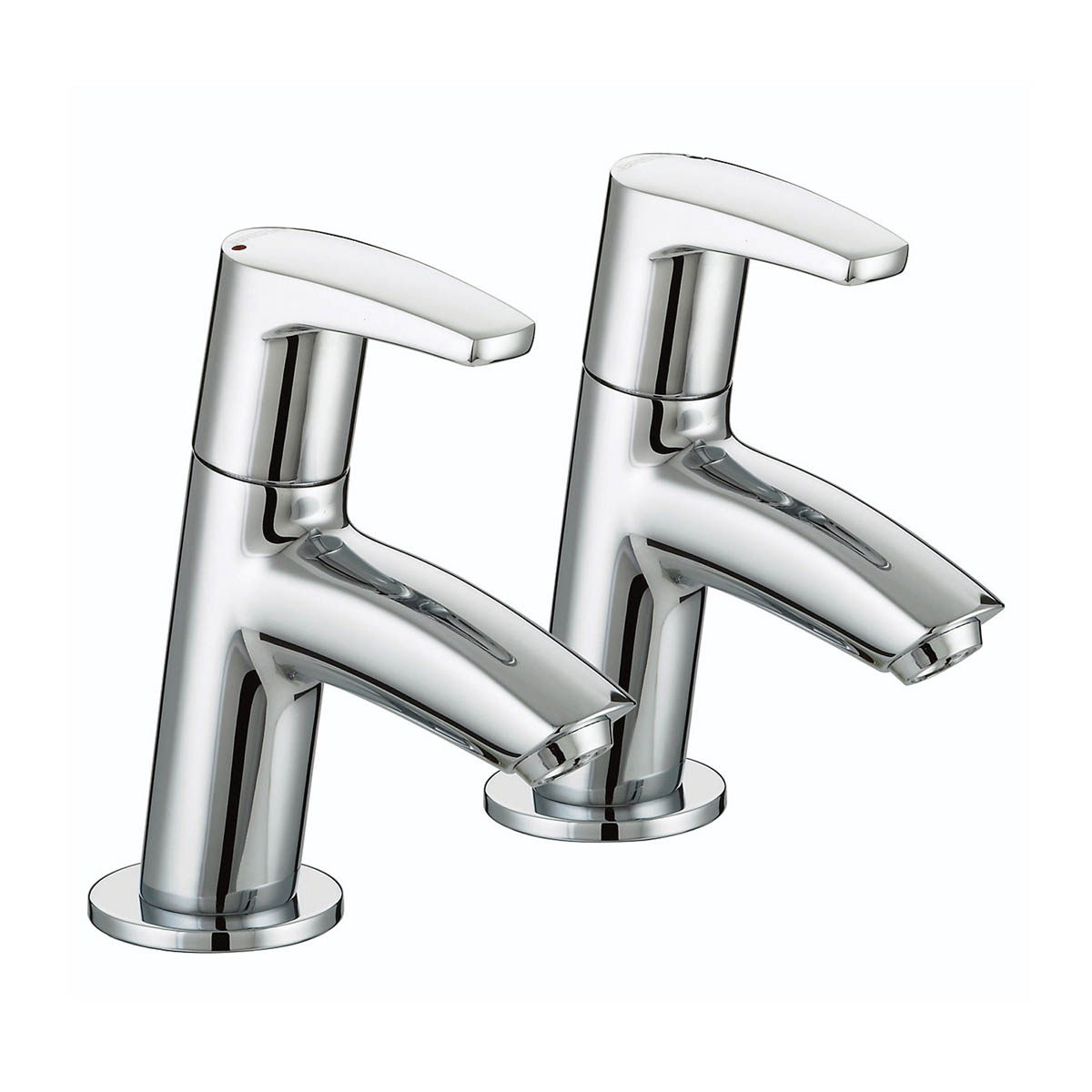 Bristan Bathroom Basin Pillar Tap Chrome 1/4 Turn Ceramic Disc Hot Cold Pair - Image 1
