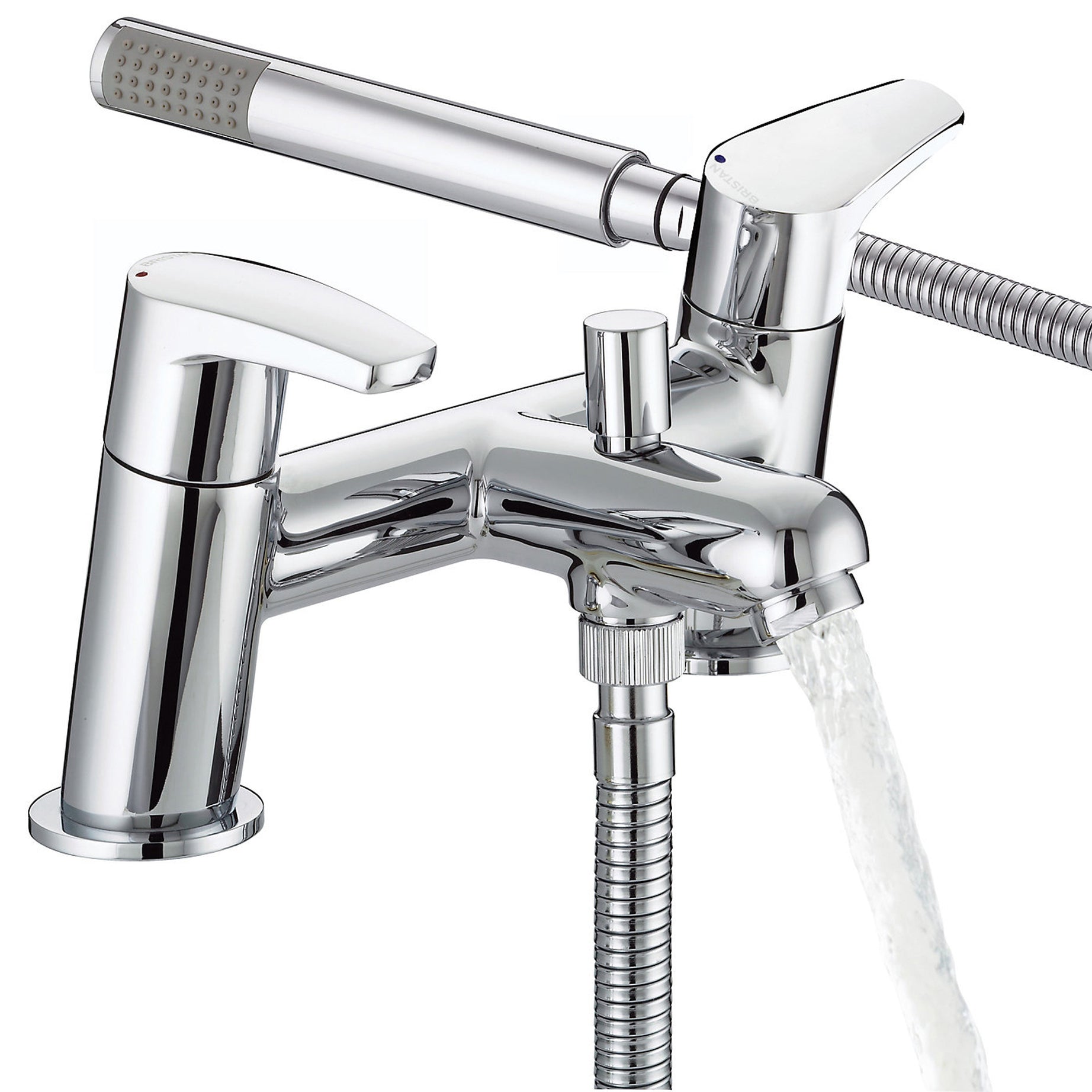 Bristan Bath Shower Mixer Tap Brass Polished Chrome Effect Contemporary - Image 1