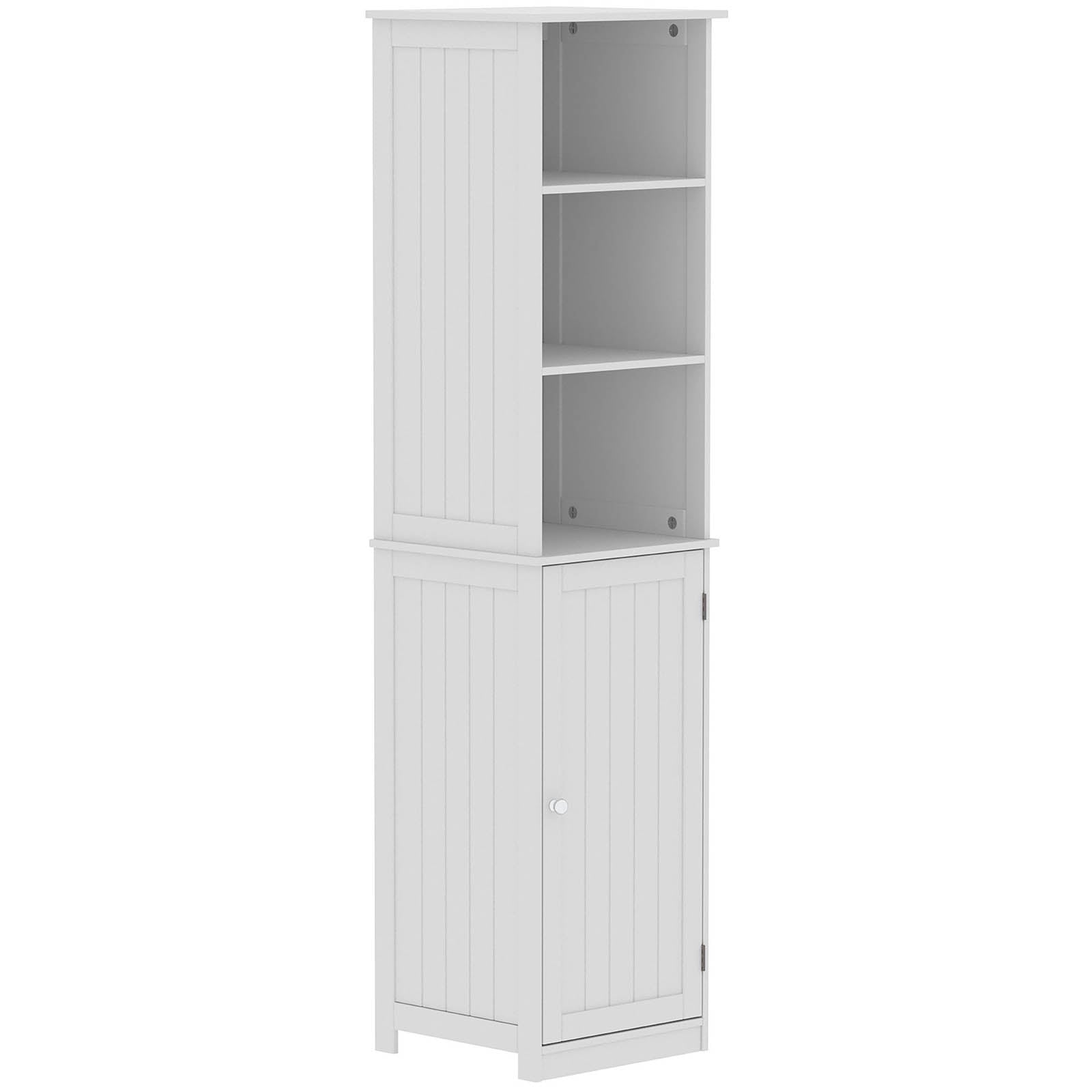 Lassic Hayle Tall Matt White Single Wall-mounted Bathroom Cabinet (H)160cm (W)40cm - Image 1