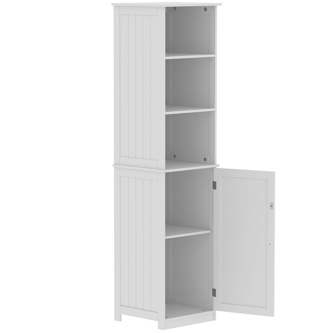 Lassic Hayle Tall Matt White Single Wall-mounted Bathroom Cabinet (H)160cm (W)40cm - Image 5