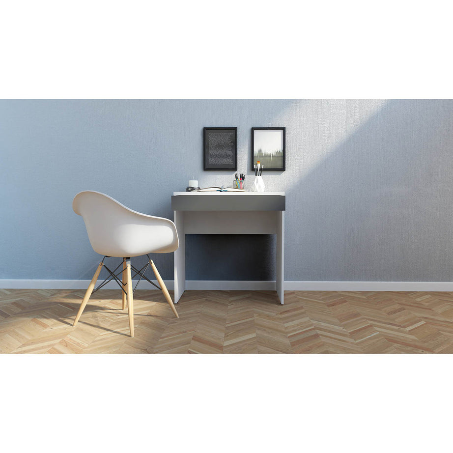 Tvilum Desk Home Office Grey 1 Drawer Compact Workstation (H)765 (W)747 (D)482mm - Image 7