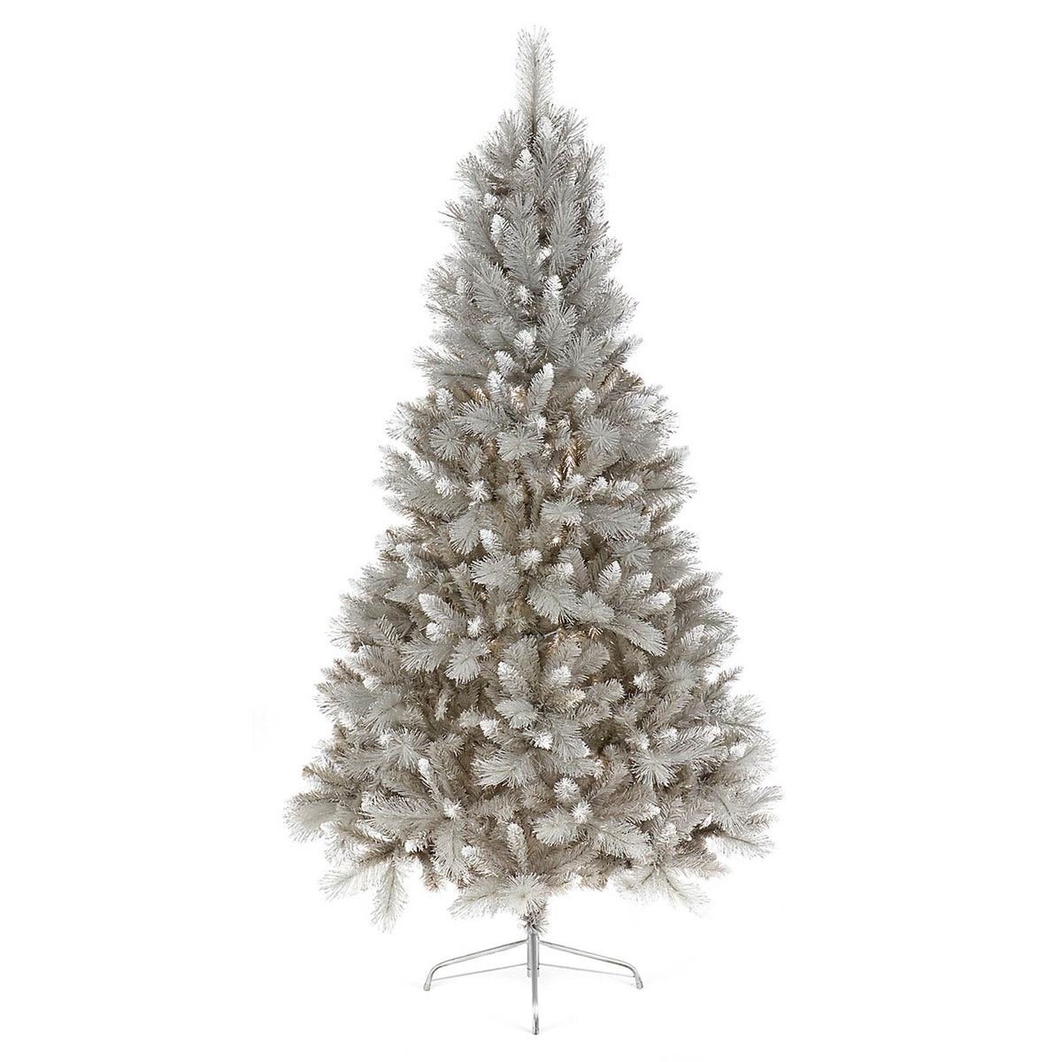 Silver Tipped Fir Artificial Christmas Tree 6ft Grey Hinged Full Xmas - Image 2