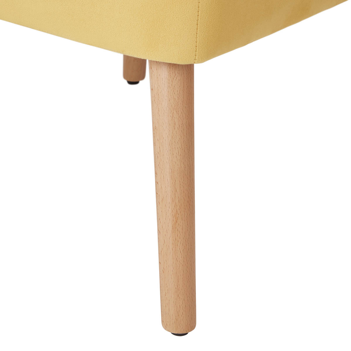 Occasional Chair Yellow Velvet Effect Modern (H)830mm (W)650mm (D)71.5mm - Image 8
