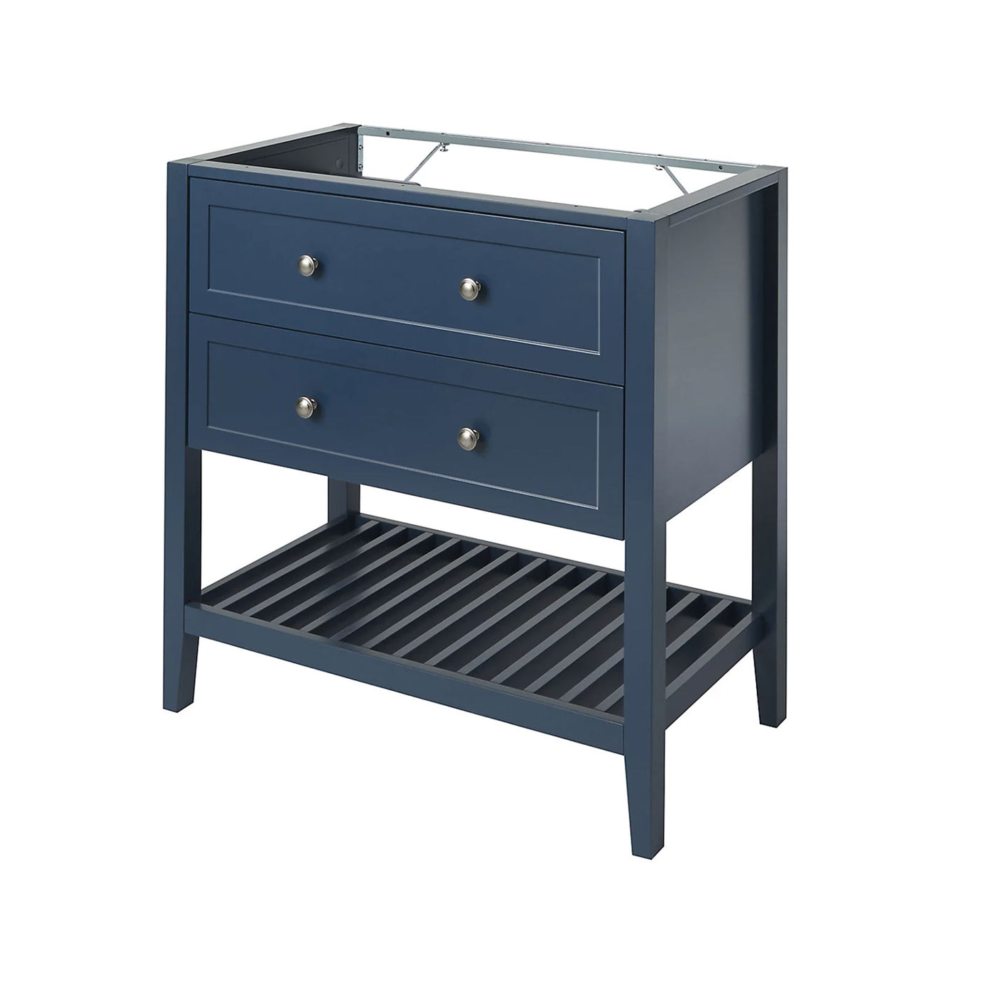 GoodHome Bathroom Vanity Unit Perma Blue Freestanding 800mm Satin - Image 1