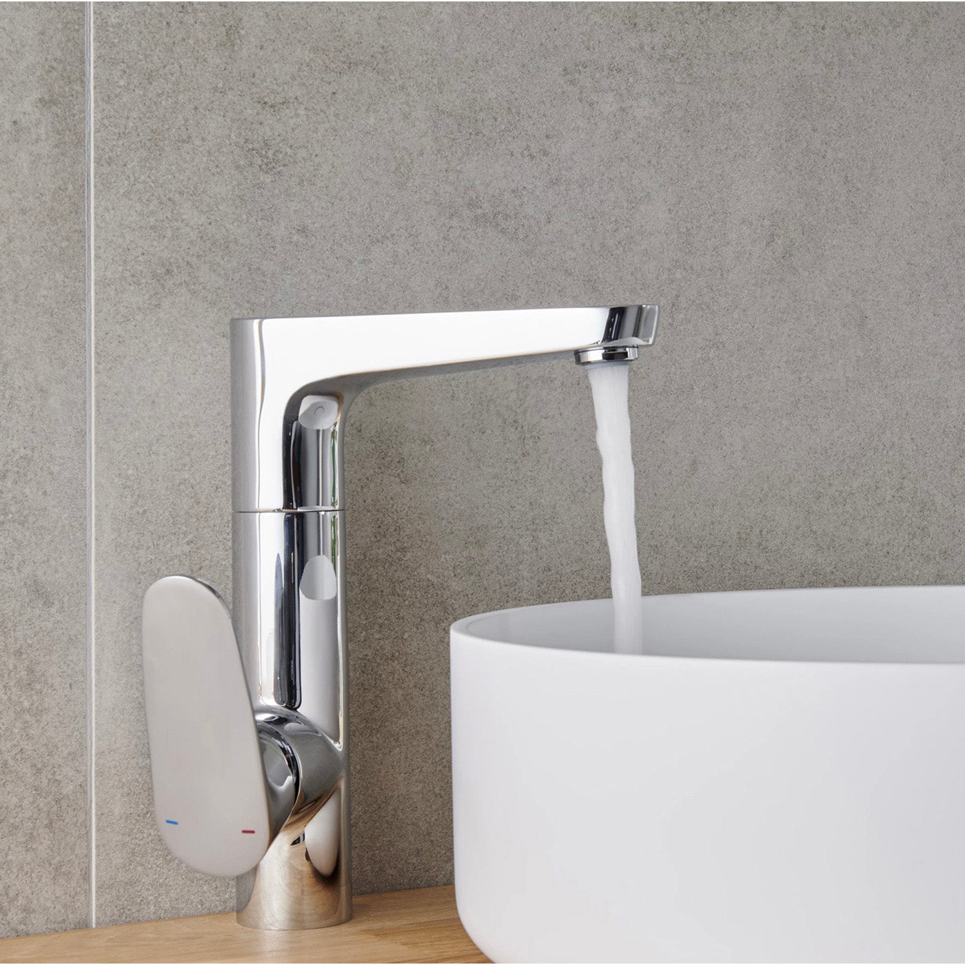 Basin Tap Mono Mixer Chrome Tall Single Lever Ceramic Cartridge Modern Bathroom - Image 3