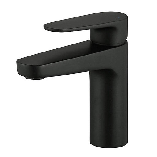 Basin Mixer Sink Tap Mono Single Lever Bathroom Black Matt Modern Waterfall - Image 1