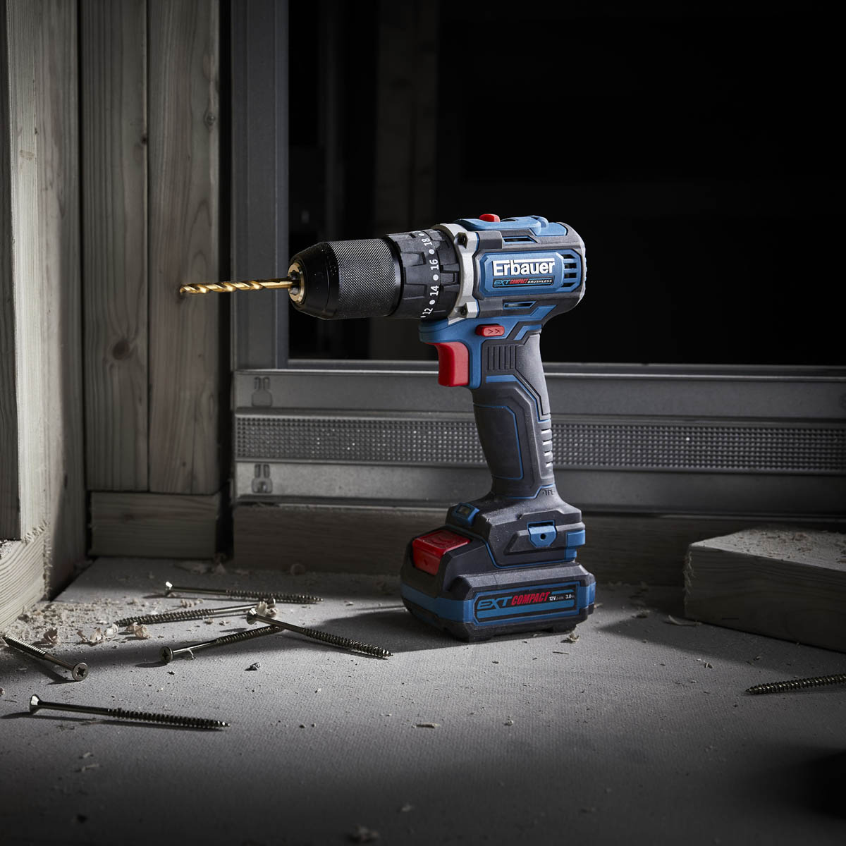 Erbauer Combi Drill Cordless 12V Li-Ion ECD12-Li-2 Brushless Compact Body Only - Image 4