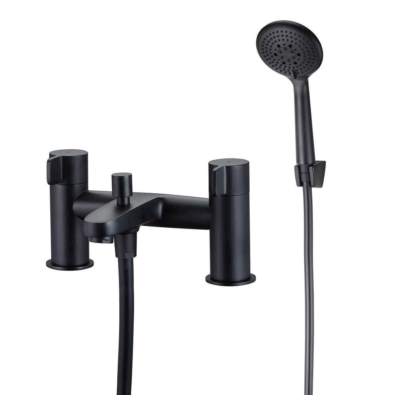 Bath Filler Tap Mixer With Hand Held Set Matt Black 3 Spray Pattern Modern - Image 1