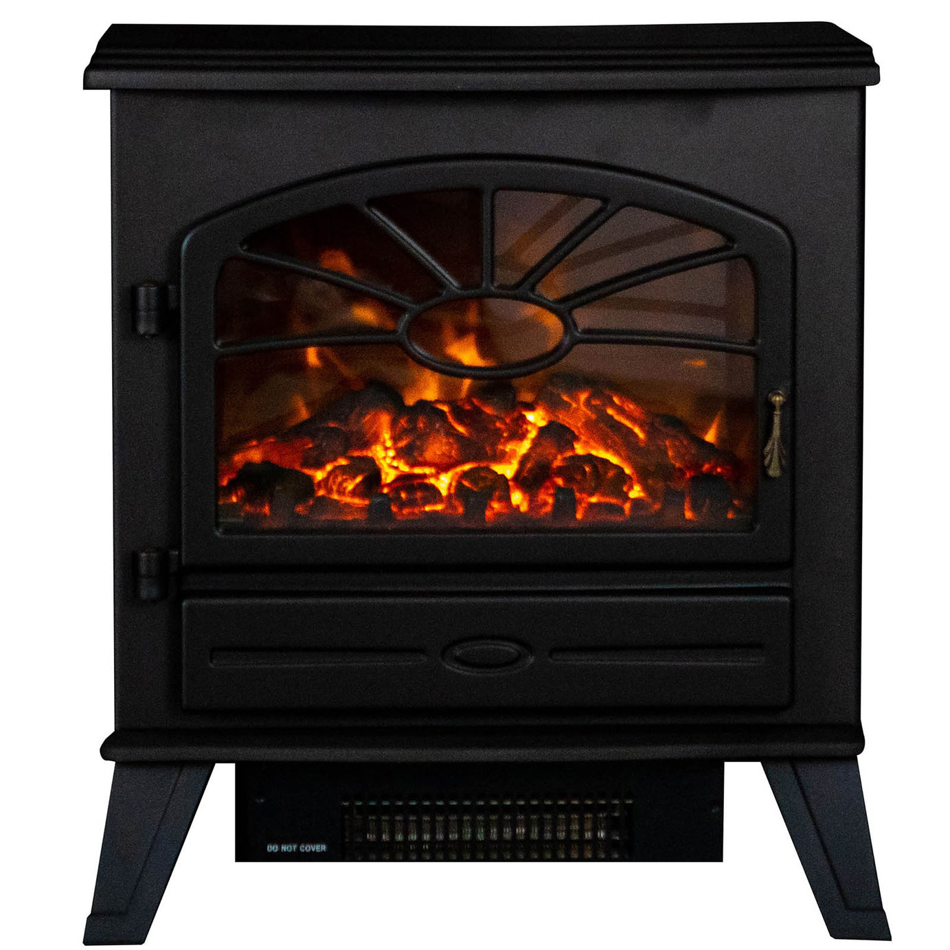 Focal Point Electric Stove Heater 1.8kW Fireplace Black Cast Iron Log Effect - Image 1