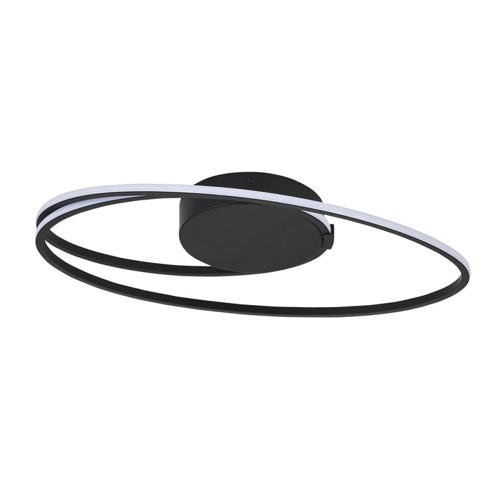 Ceiling Light Integrated LED Plastic Steel Black Warm White Round Modern - Image 2