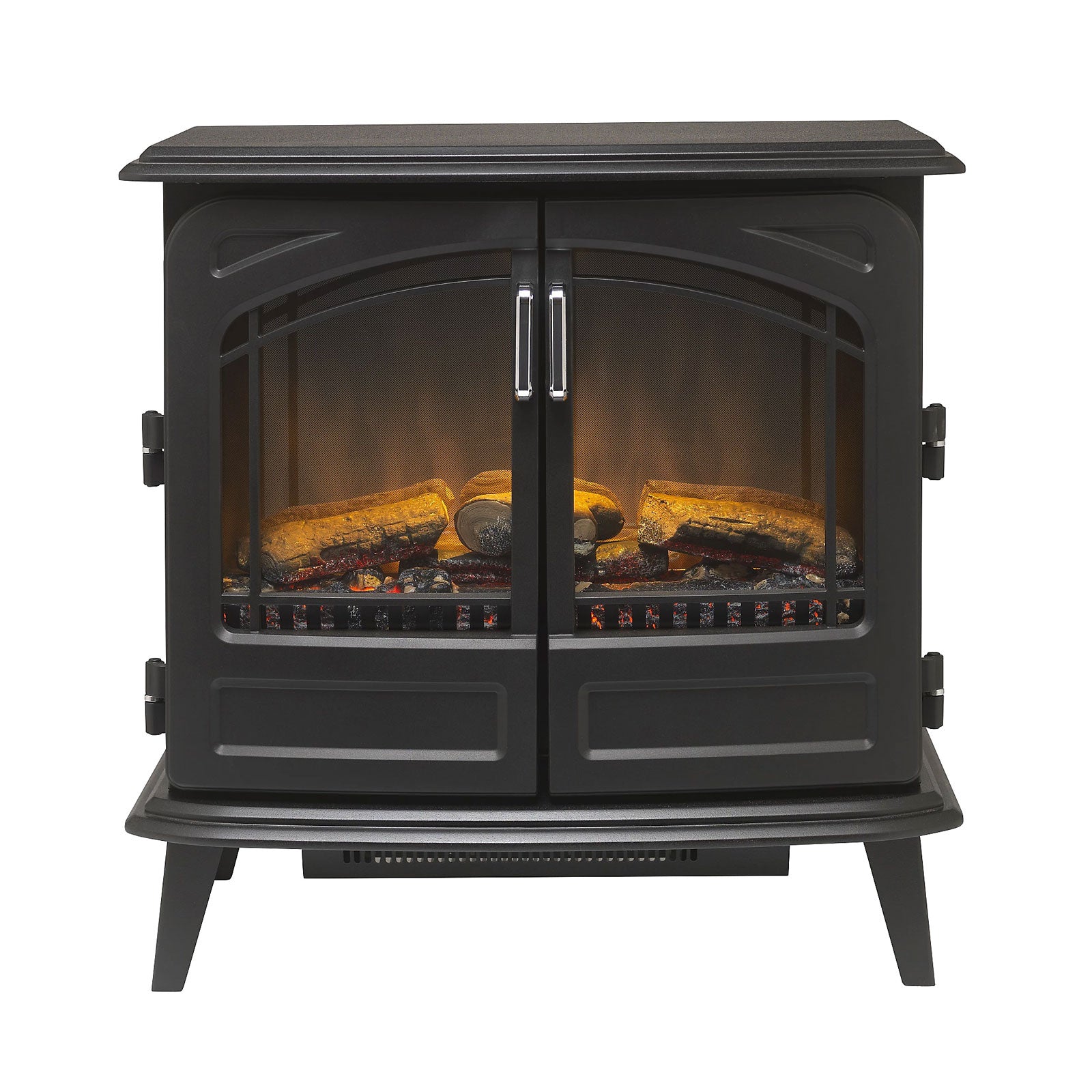 Dimplex Electric Stove Heater Fire Classic Style Log Effect Black Matt LED 2kW - Image 2