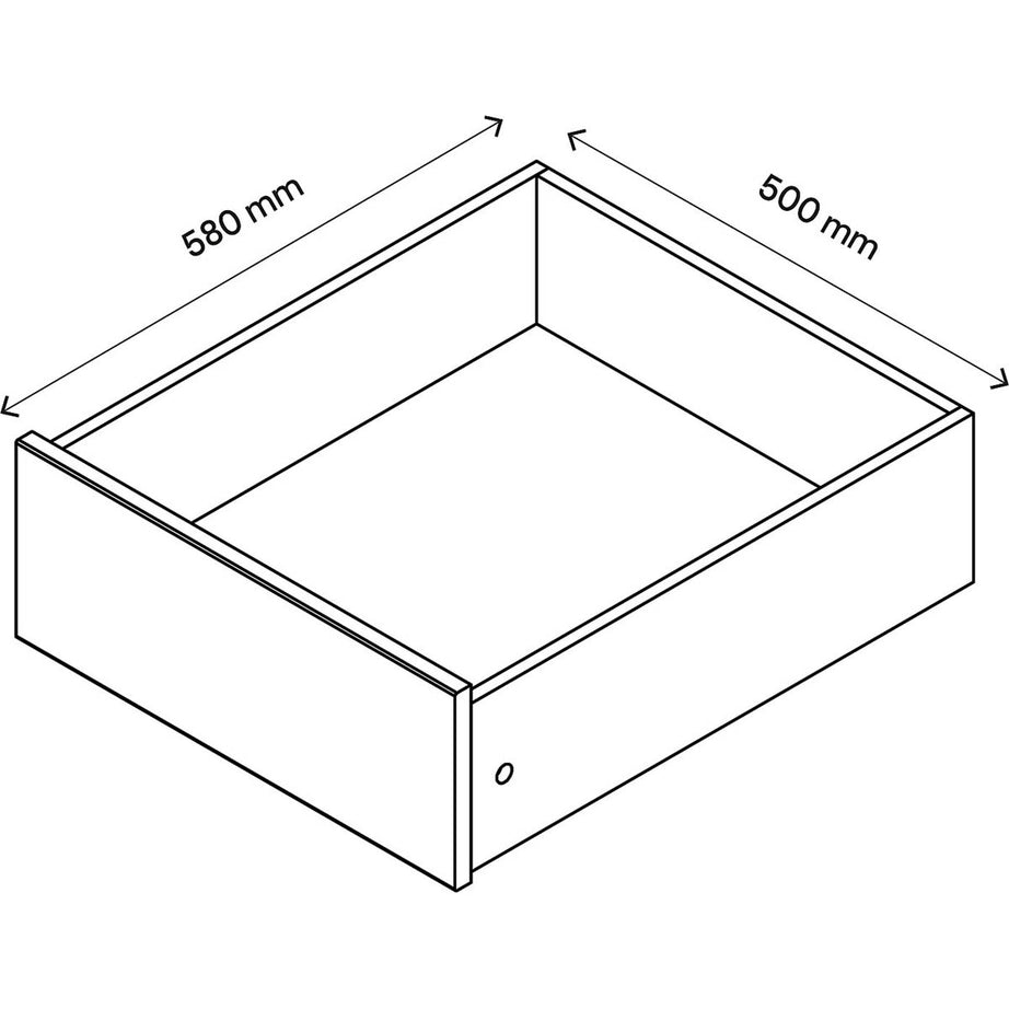 Cabinet Internal Drawer White Slab Soft Close (H)170mm (W)464mm (D)500mm - Image 3