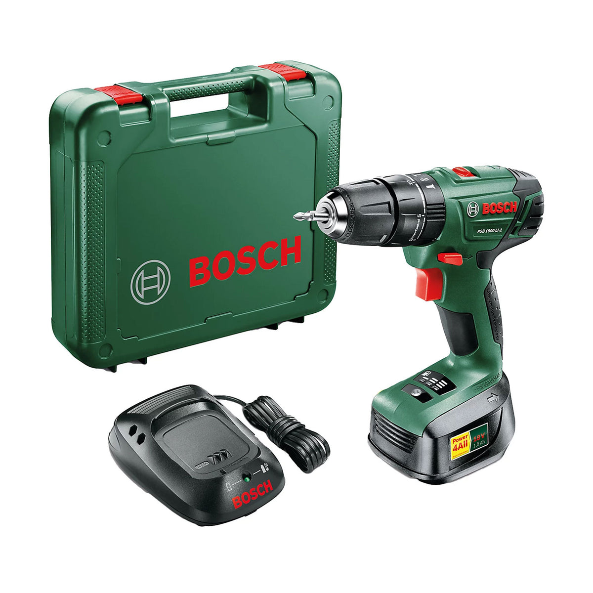Bosch Cordless Combi Drill PSB 1800 LI-2 18V 1 x 1.5Ah Battery - Image 1