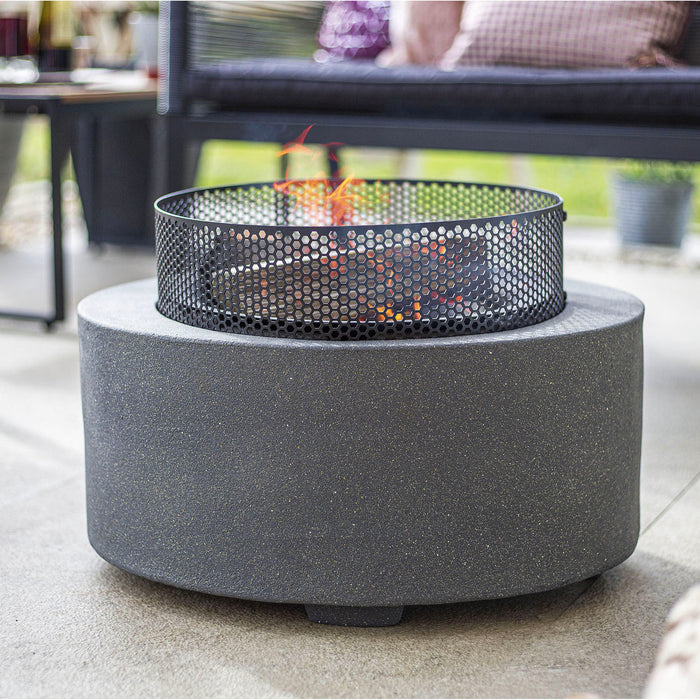 La Hacienda Firepit Wood Log Burner Outdoor Heater Oval Steel Grey 500 x 400mm - Image 3