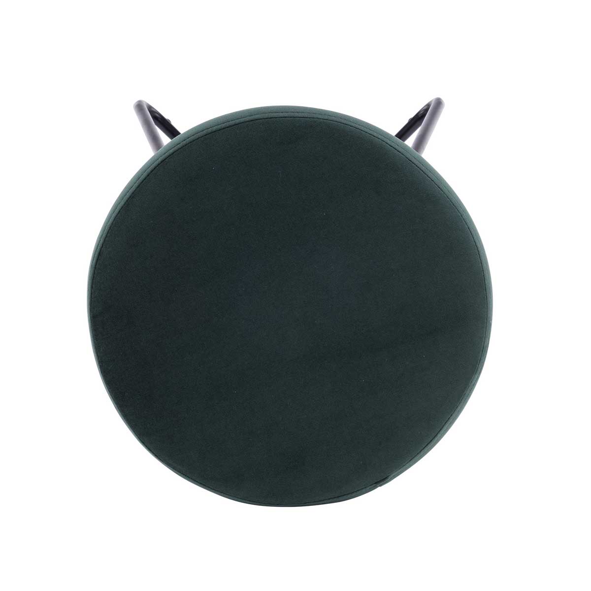 Padded Stool Chair Dressing Table Round Green Velvet Effect Foam Comfort Modern - Image 3