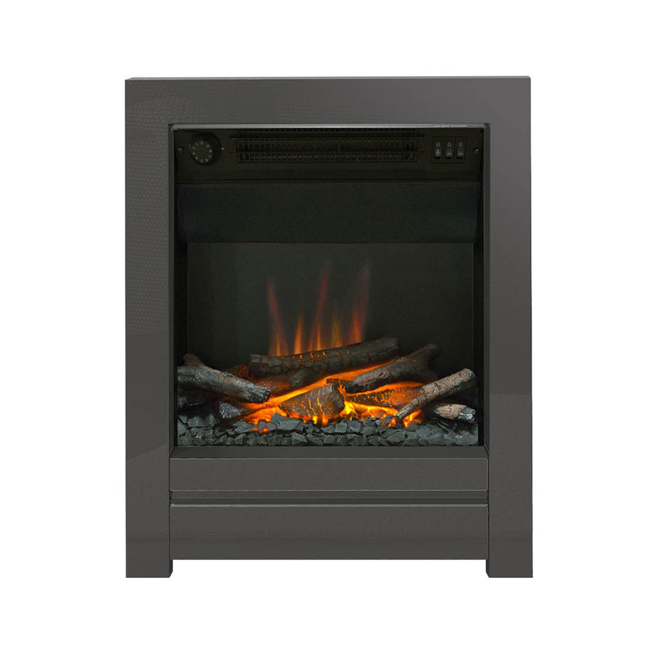 Be Modern Electric Fireplace 2kW Black Nickel Effect (H)565mm (W)410mm (D)140mm - Image 1