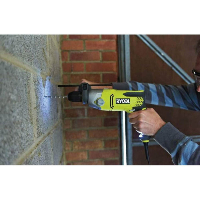 Ryobi Percussion Drill Hammer Rpd1010K LED Light Powerful Side Handle 1010W - Image 4