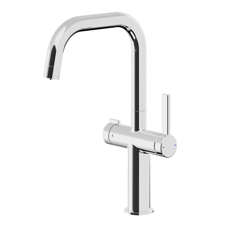 Filter Kitchen Tap Mixer Chrome Single Lever Ceramic Cartridge Modern Faucet - Image 1