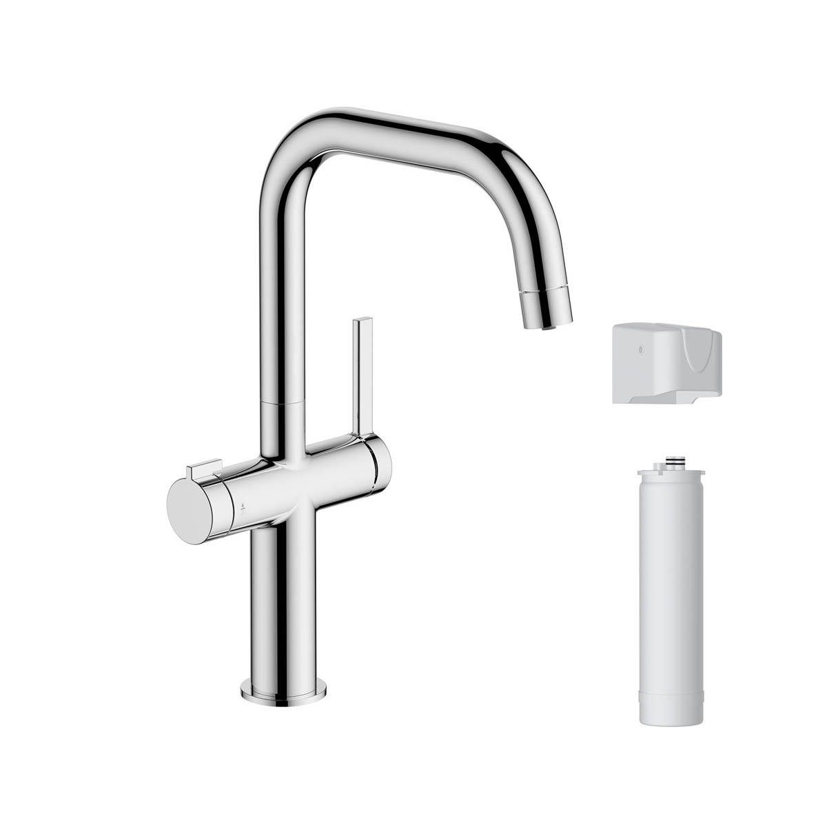 Filter Kitchen Tap Mixer Chrome Single Lever Ceramic Cartridge Modern Faucet - Image 5