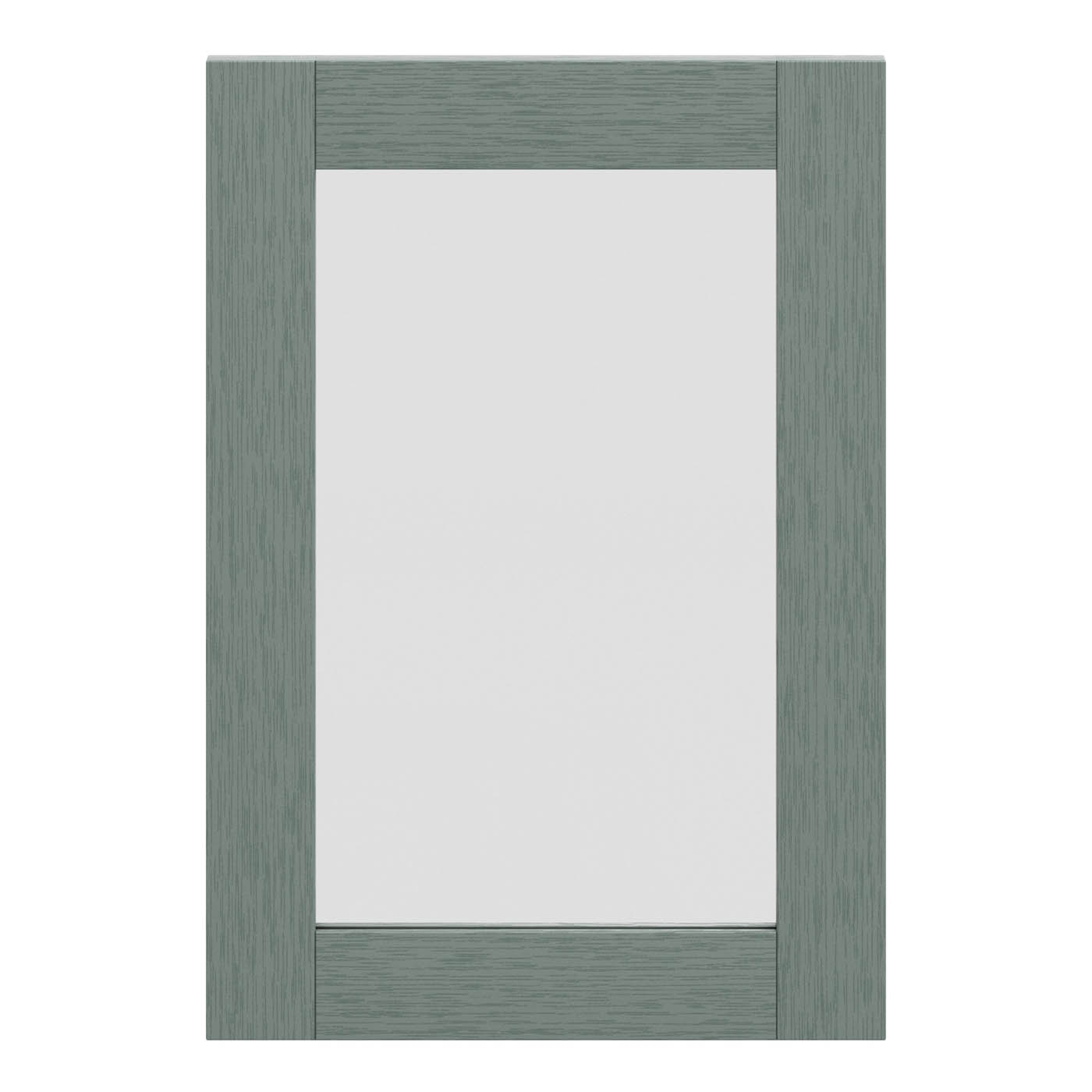 GoodHome Alpinia Matt reed green wood effect Shaker Glazed Cabinet door (W)500mm (H)715mm (T)18mm - Image 1