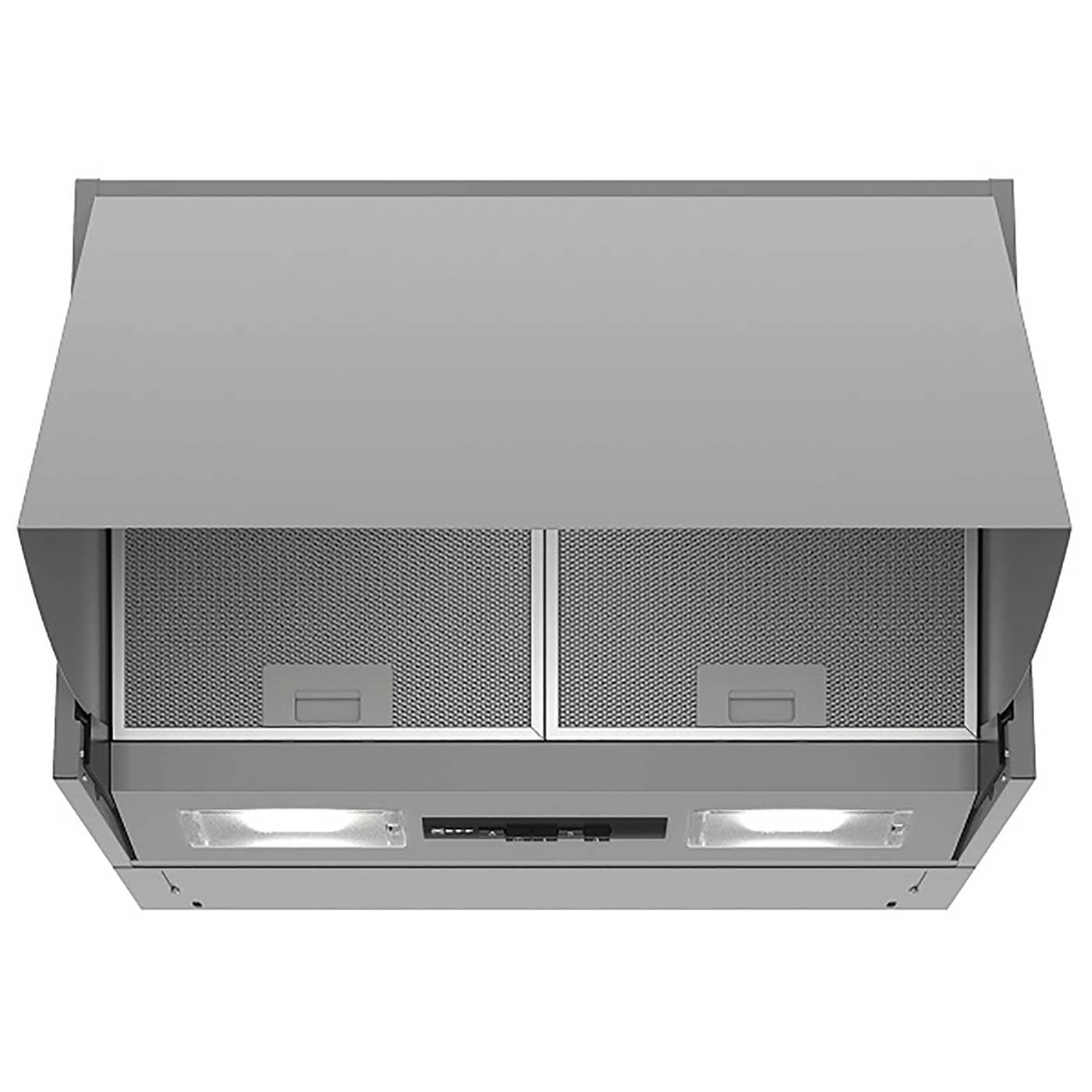 Integrated Cooker Hood Stainless Steel Kitchen LED Fold Out Unit (W)59.9cm - Image 1