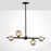 Pendant Ceiling Light Black 5 Way Multi Arm Globe Glass Shades (Dia)250mm - Image 1