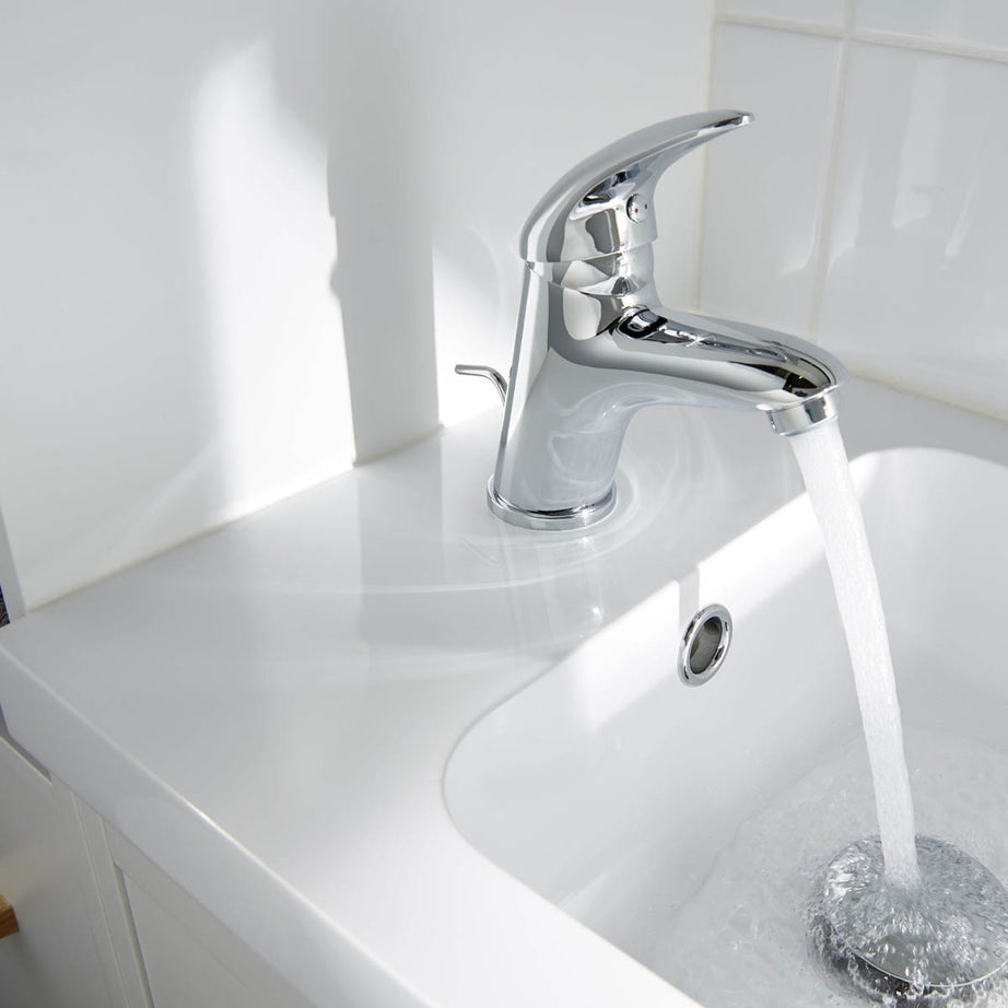 Bathroom Basin Tap Mono Mixer Single Lever Brass Compact Modern Faucet - Image 7