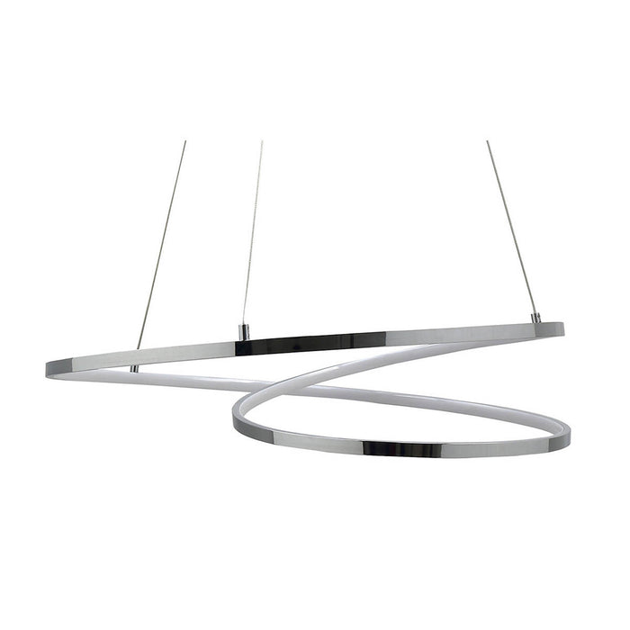 Pendant Ceiling Light Chrome Effect Dimmable Warm White Adjustable (Dia)580mm - Image 6