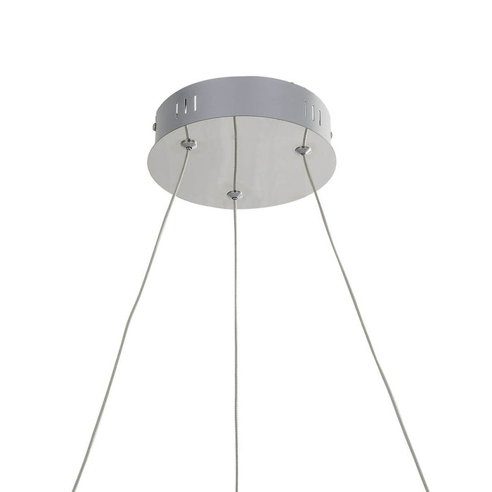 Pendant Ceiling Light Chrome Effect Dimmable Warm White Adjustable (Dia)580mm - Image 7