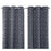 Eyelet Curtains Pair Geo Blue Lined Bedroom Livingroom Chic (W)167 (L)228cm - Image 1