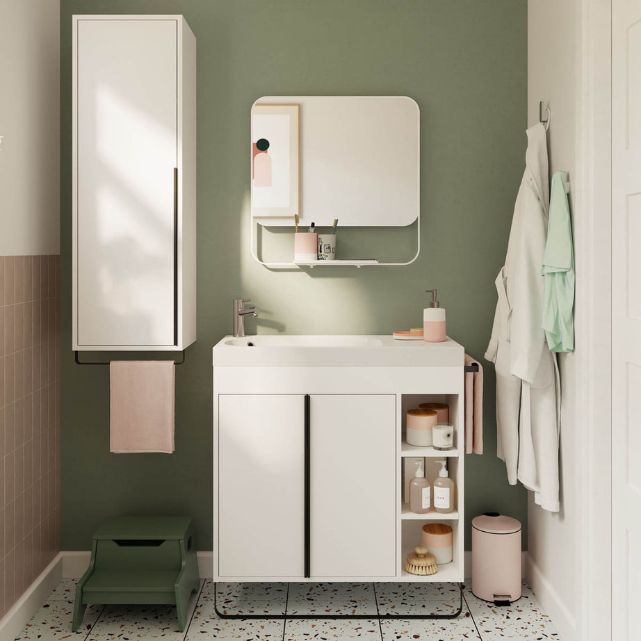 Bathroom Basin Tap Mixer Chrome Round Single Lever Clicker Waste Modern Faucet - Image 10