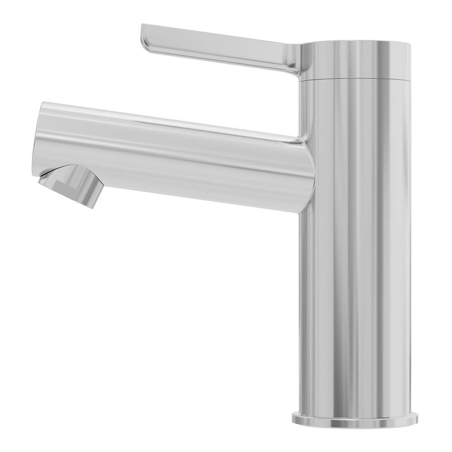 Bathroom Basin Tap Mixer Chrome Round Single Lever Clicker Waste Modern Faucet - Image 5