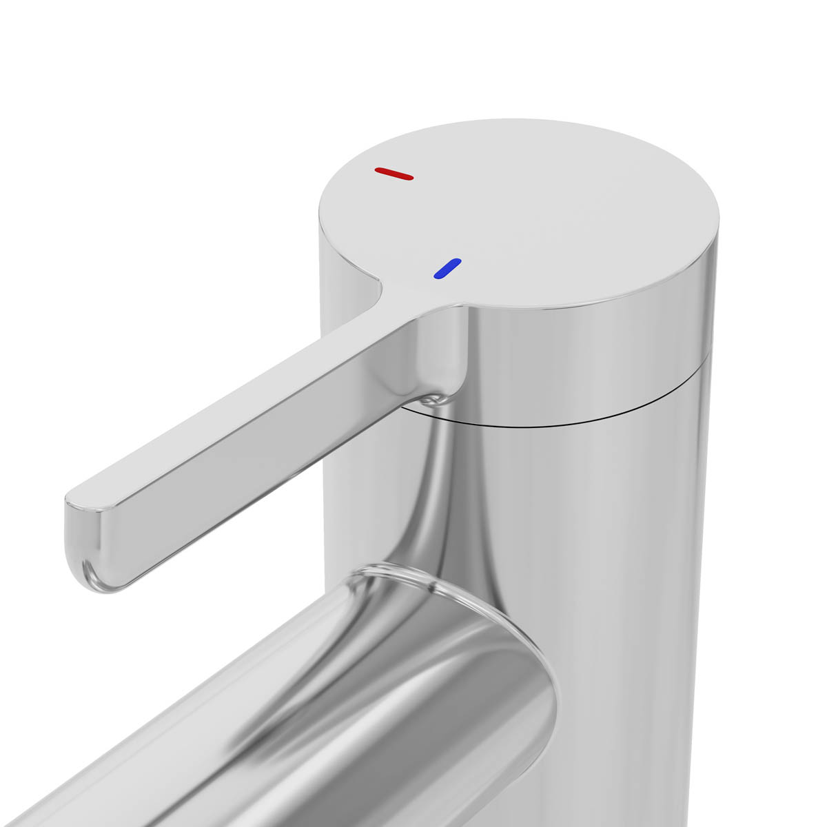 Bathroom Basin Tap Mixer Chrome Round Single Lever Clicker Waste Modern Faucet - Image 9