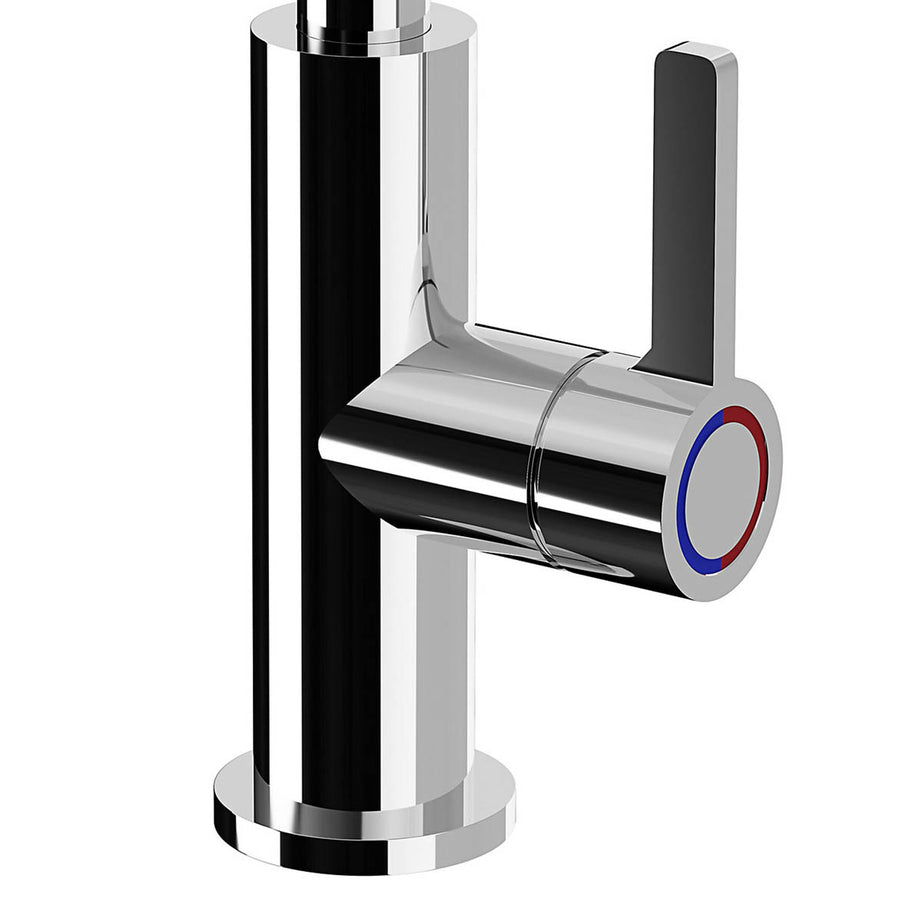 Kitchen Tap Mixer Chrome Side Single Lever Swivel Spout Contemporary Faucet - Image 6