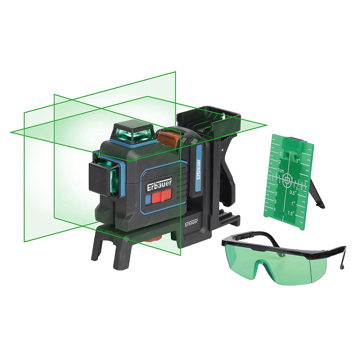 Erbauer Laser Level Cross Line Self Levelling Green Compact 25m Carry Case - Image 7