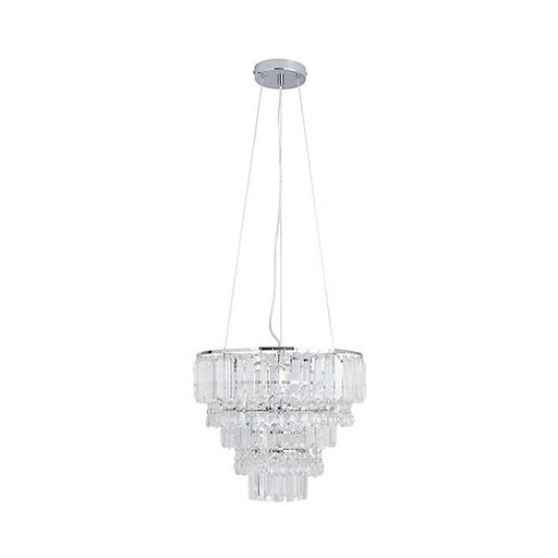 Pendant Ceiling Light 5 Way Adjustable Glass Crystal Stylish Chrome Effect G9 - Image 1