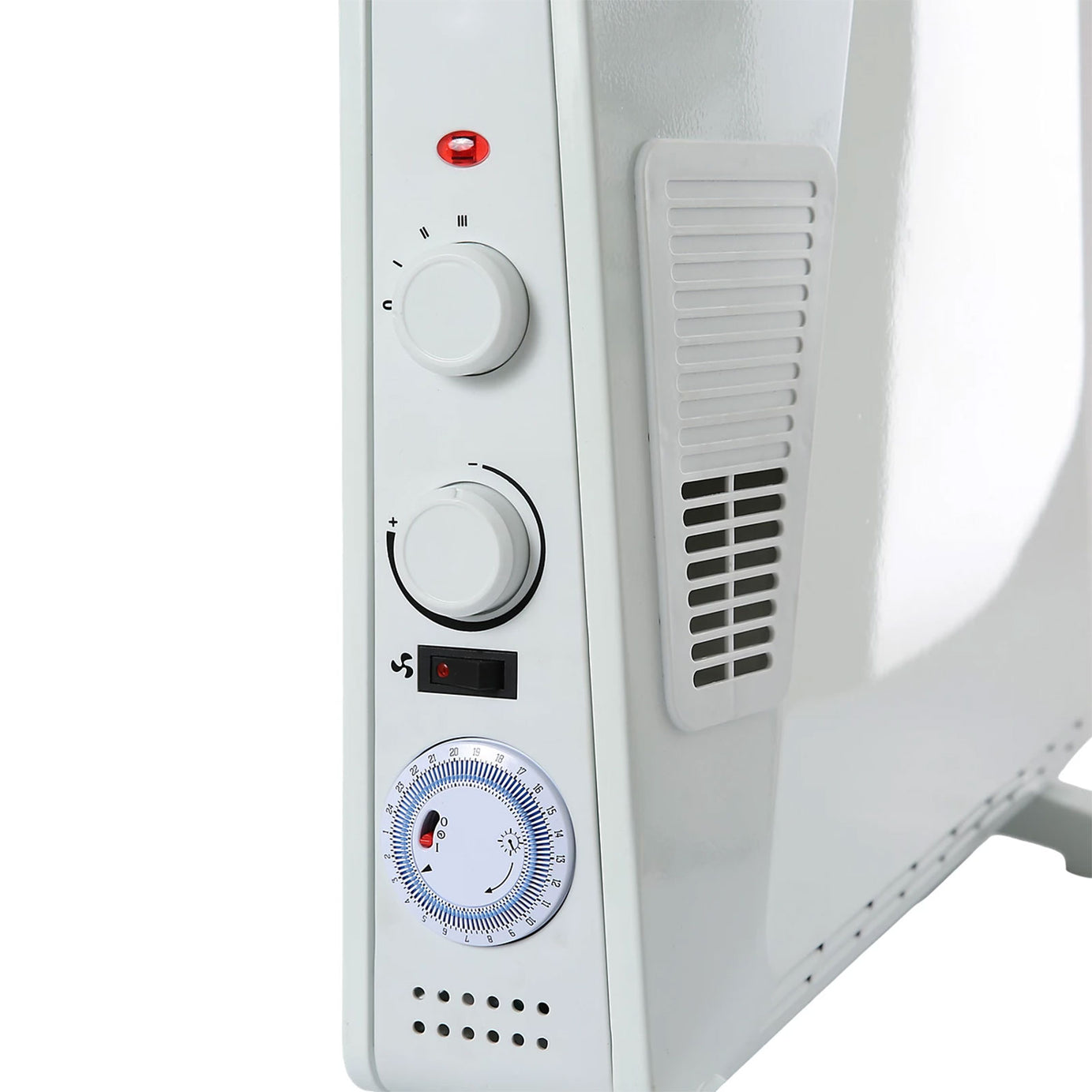 2500W White Convector Heater With Timer Freestanding Electric Room Heater - Image 4