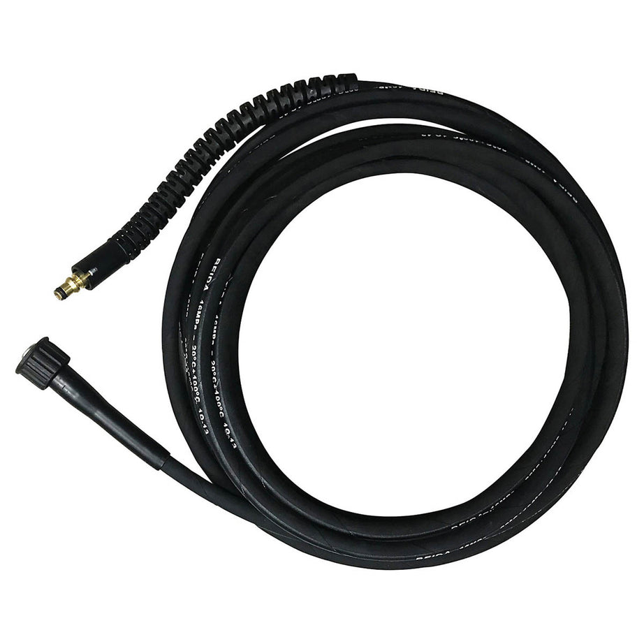 Erbauer High Pressure Washer Hose Replacement Black Steel Reinforced PVC 10m - Image 1