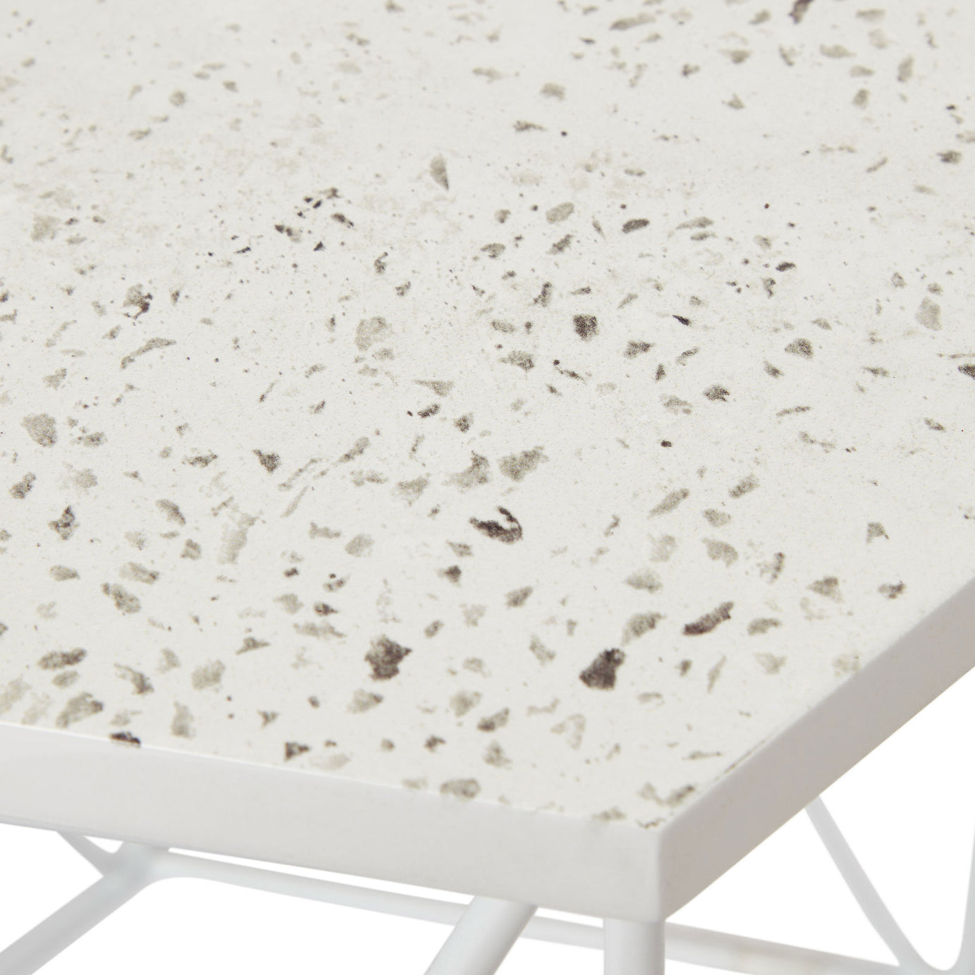 Side Table White Marble Effect Living Room Bedside Sofa Contemporary Set Of 2 - Image 3