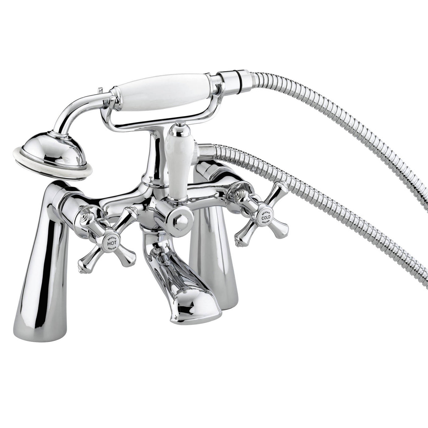 Bristan Bath Filler Mixer Shower Tap Chrome Dual Lever Cross Head Bathroom - Image 1