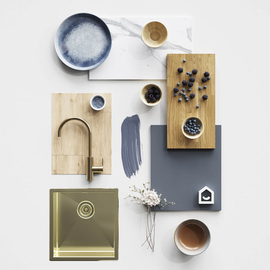 Kitchen Standard End Panel Slab Matt Blue MDF Alisma Pre-Drilled (H)870 (W)590mm - Image 8