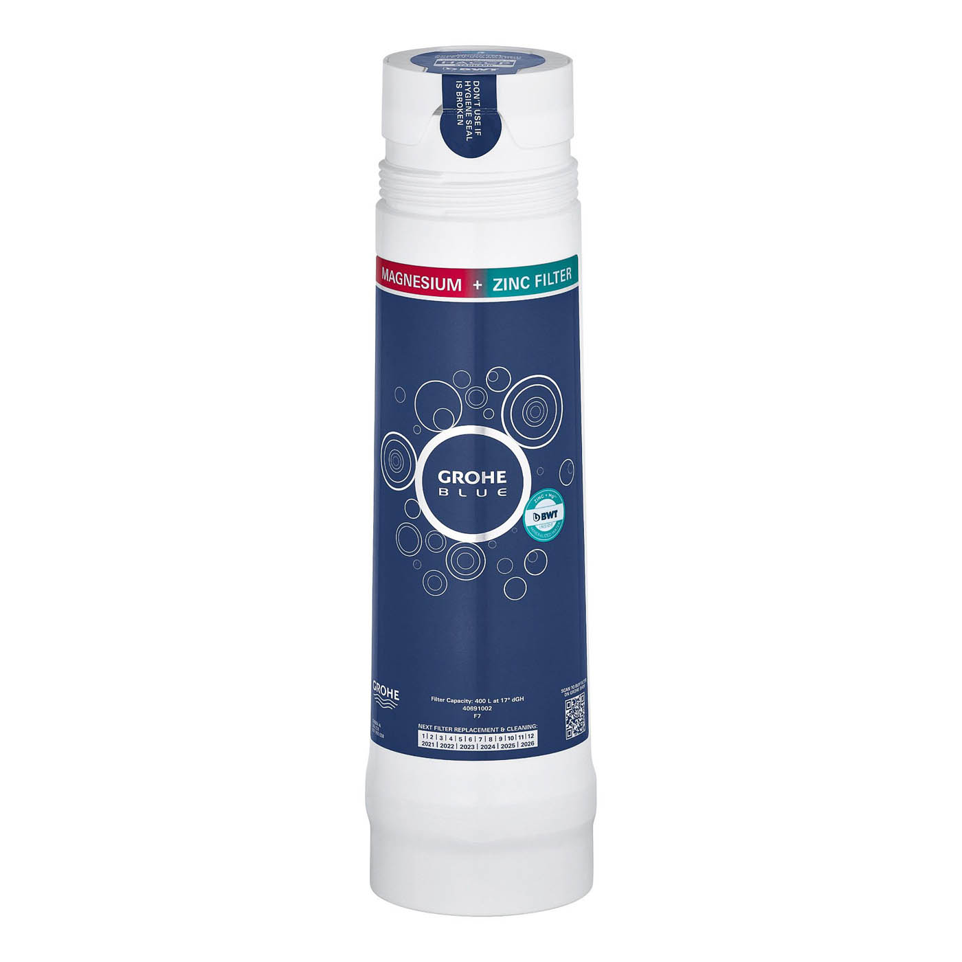 Grohe Blue Water Filter Cartridge Replacement Magnesium Zinc Reduce Heavy Metals - Image 1