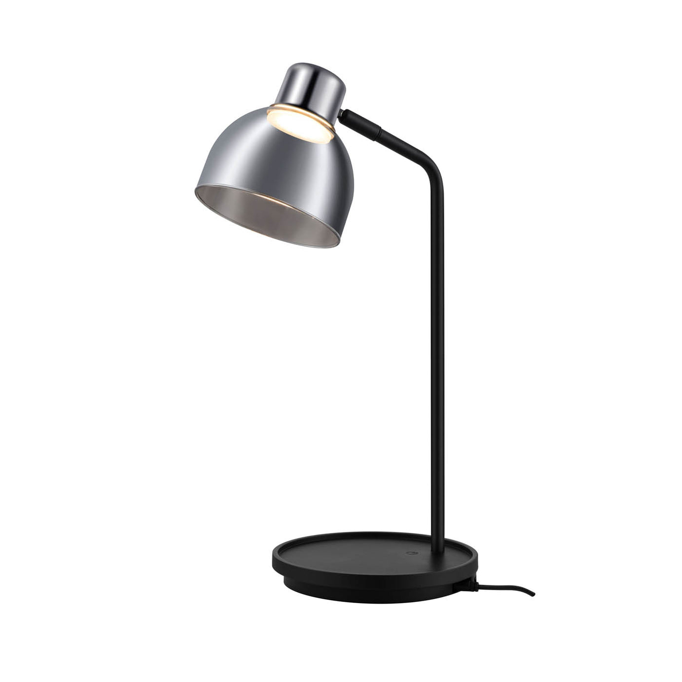 LED Table Lamp Desk Light Touch Control Matt Black Smoked Glass Shade 400lm - Image 3