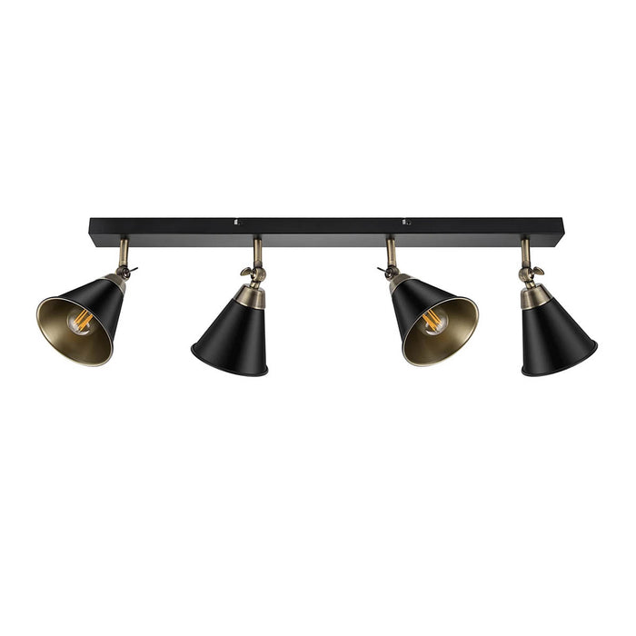 Ceiling Spot Light 4 Way Matt Antique Brass Effect Modern Kitchen Dining - Image 2