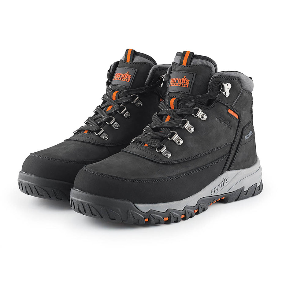 Scruffs Mens Safety Boots Black Steel Toe Cap Lace Up Non Slip Comfort Size 11 - Image 1