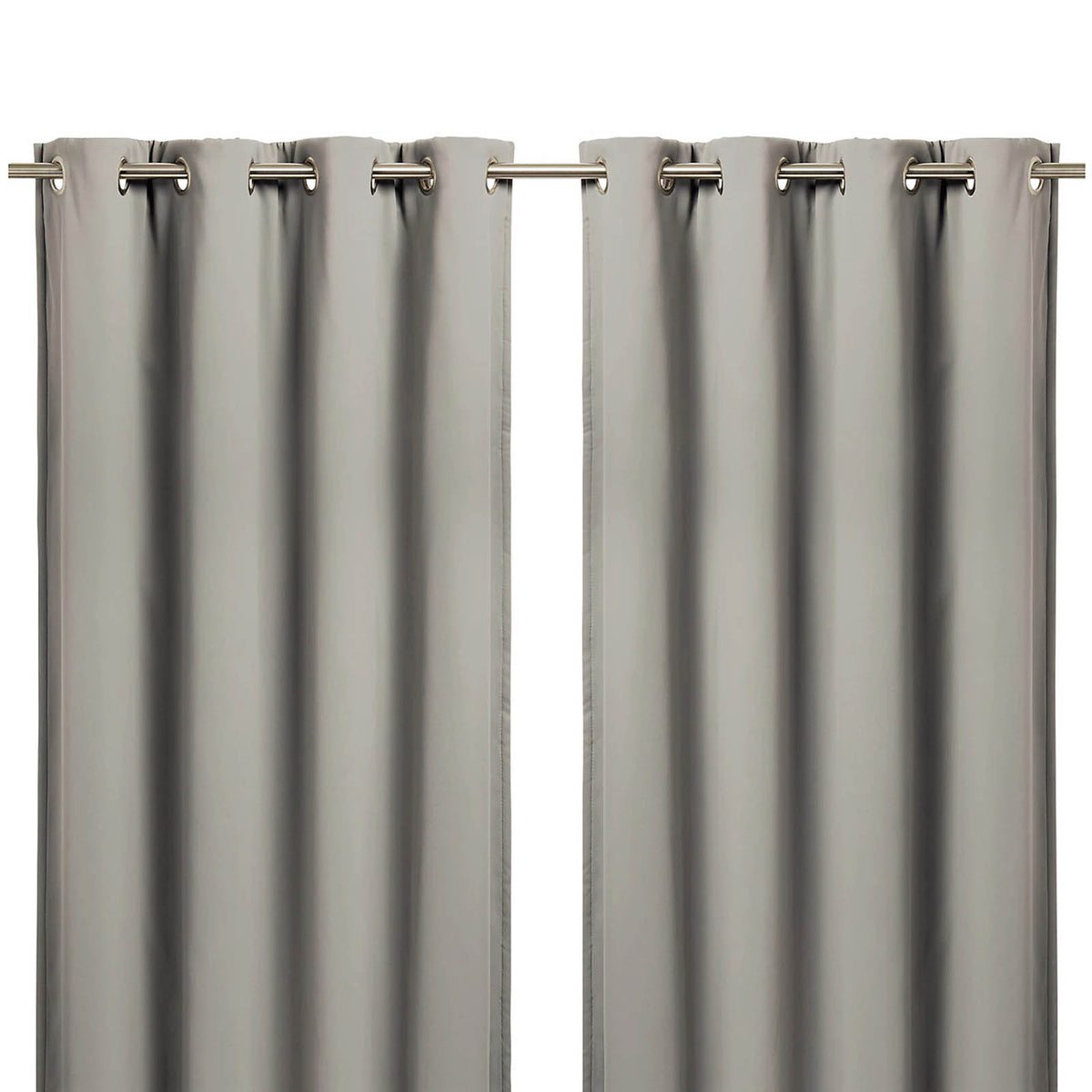 Vestris Blackout Thermal Eyelet Curtains Taupe Pair 167x183cm - Image 1