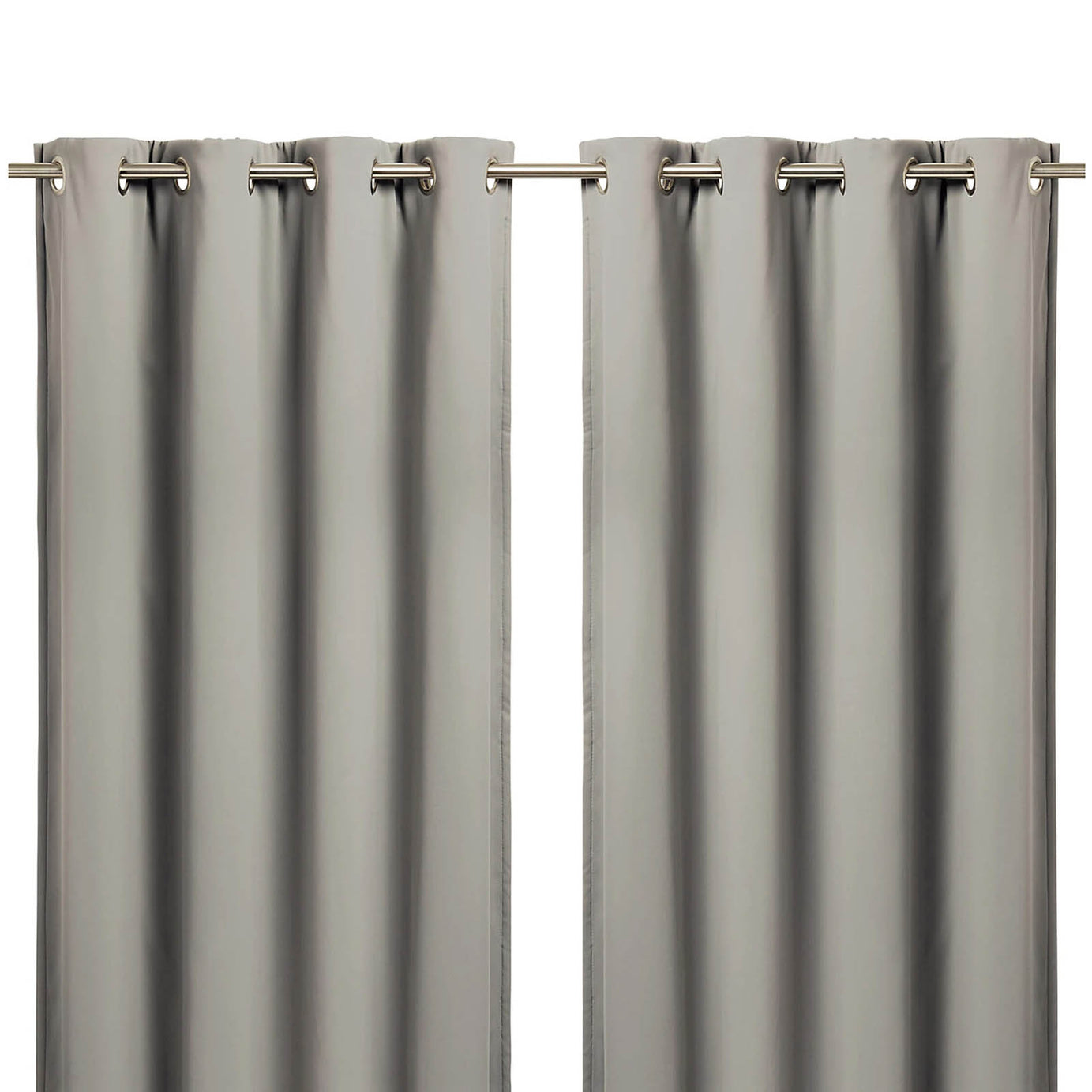 Vestris Blackout Thermal Eyelet Curtains Taupe Pair 167x183cm - Image 2