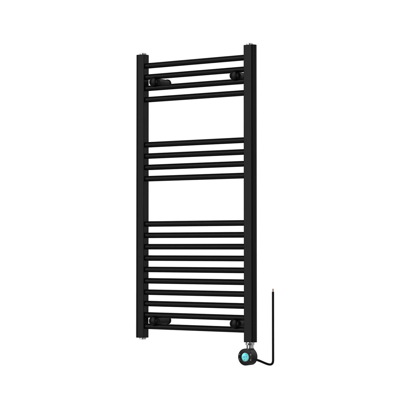 Flomasta Galene Black Electric Flat Towel warmer (W)500mm x (H)1000mm - Image 1