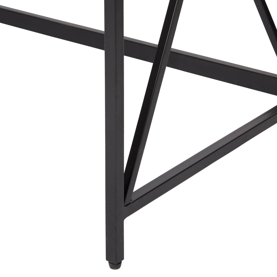 Folding Table Desk Office Computer Matt Walnut Effect Assembled 80cm - Image 3